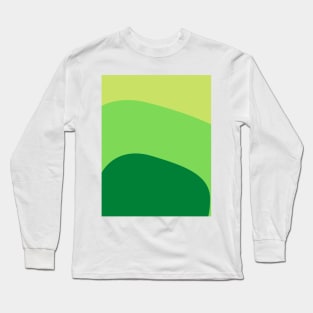 Boho green oval pattern Long Sleeve T-Shirt